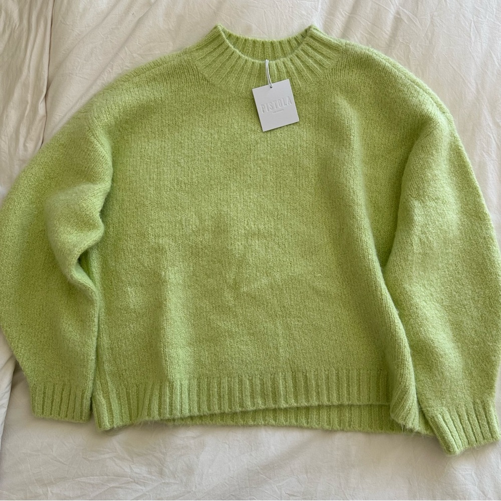 NWT Pistola Light Green Oversized Mock Neck Sweater